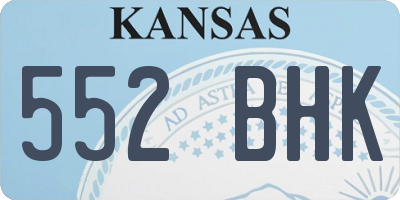 KS license plate 552BHK