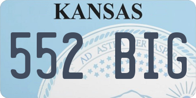 KS license plate 552BIG