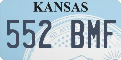 KS license plate 552BMF