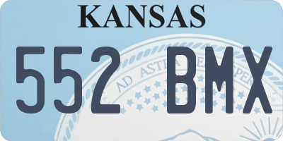 KS license plate 552BMX