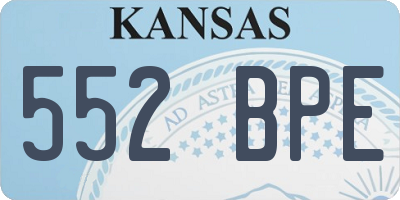 KS license plate 552BPE