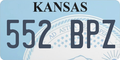 KS license plate 552BPZ