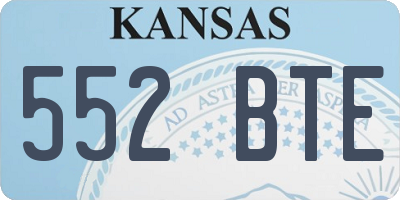 KS license plate 552BTE