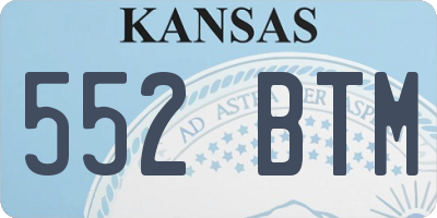 KS license plate 552BTM
