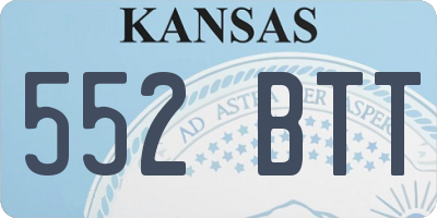 KS license plate 552BTT