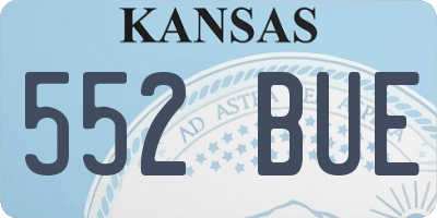 KS license plate 552BUE