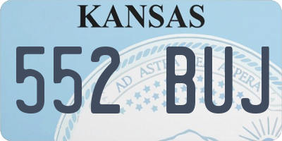 KS license plate 552BUJ