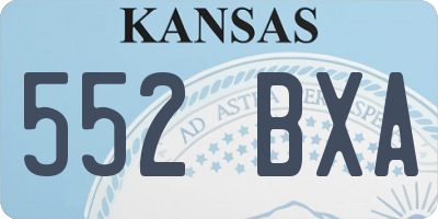 KS license plate 552BXA