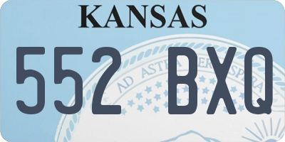 KS license plate 552BXQ