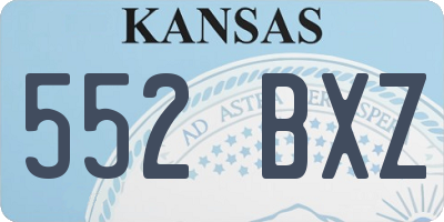 KS license plate 552BXZ