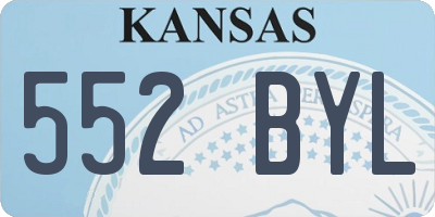 KS license plate 552BYL