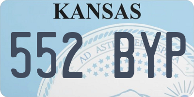 KS license plate 552BYP