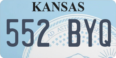 KS license plate 552BYQ