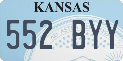 KS license plate 552BYY