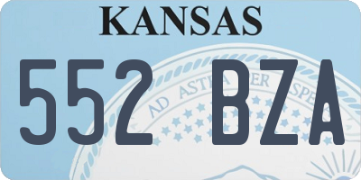KS license plate 552BZA
