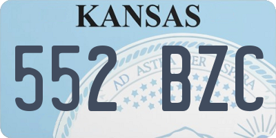 KS license plate 552BZC