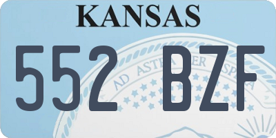 KS license plate 552BZF