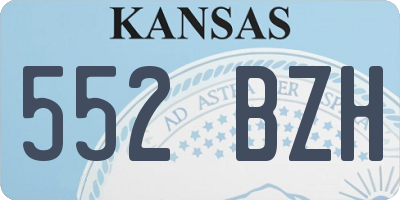 KS license plate 552BZH