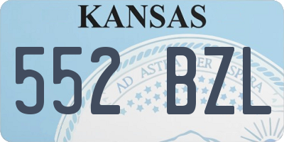 KS license plate 552BZL