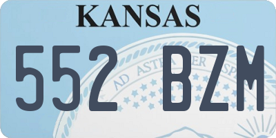 KS license plate 552BZM