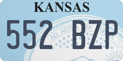 KS license plate 552BZP