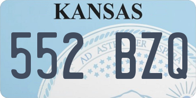 KS license plate 552BZQ