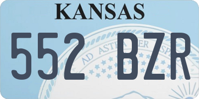 KS license plate 552BZR
