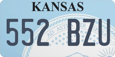 KS license plate 552BZU