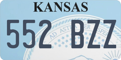 KS license plate 552BZZ