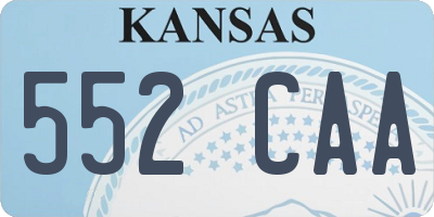 KS license plate 552CAA