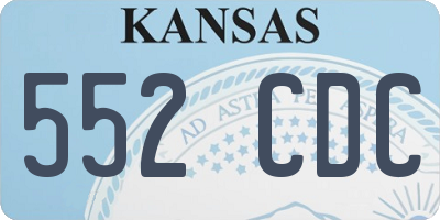 KS license plate 552CDC