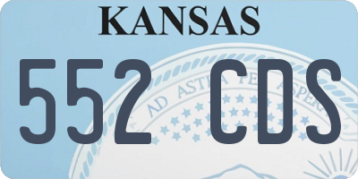KS license plate 552CDS
