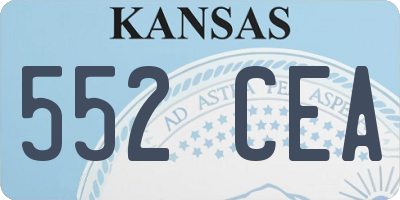 KS license plate 552CEA