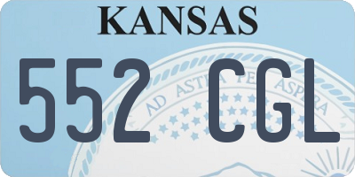 KS license plate 552CGL