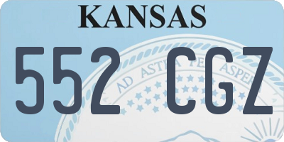 KS license plate 552CGZ
