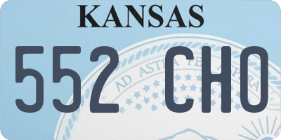 KS license plate 552CHO