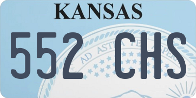 KS license plate 552CHS