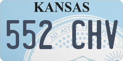 KS license plate 552CHV