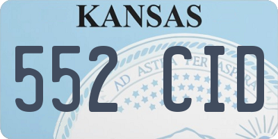 KS license plate 552CID