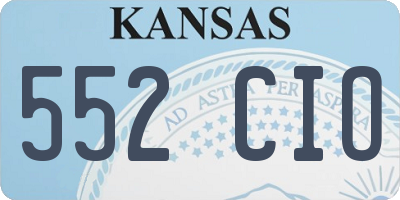 KS license plate 552CIO