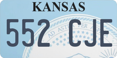 KS license plate 552CJE