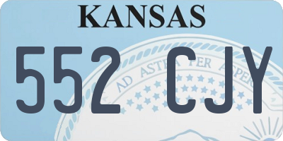 KS license plate 552CJY