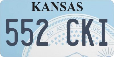 KS license plate 552CKI