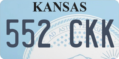 KS license plate 552CKK