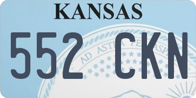 KS license plate 552CKN