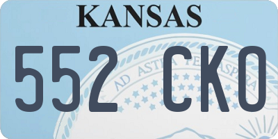 KS license plate 552CKO