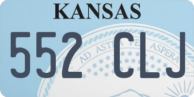 KS license plate 552CLJ