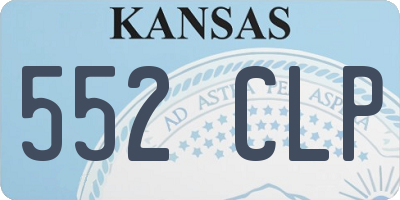 KS license plate 552CLP