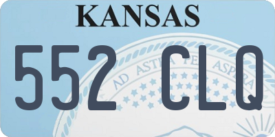 KS license plate 552CLQ