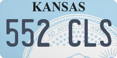 KS license plate 552CLS